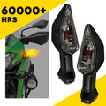 Turn Signal Lights Black Housing Amber Smoke for Kawasaki Z900 Z1000 Z1000R (2017–2023)