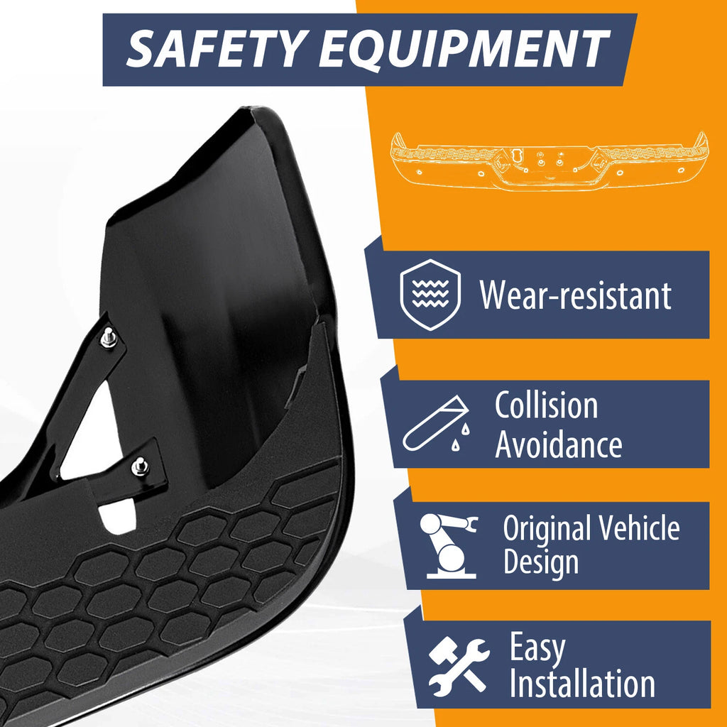 Rear Bumper Assembly for Ram 2500 3500 (2013–2018) with Sensor Holes