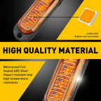 Set of 4 LED Marker Side Amber Lights for Trailer