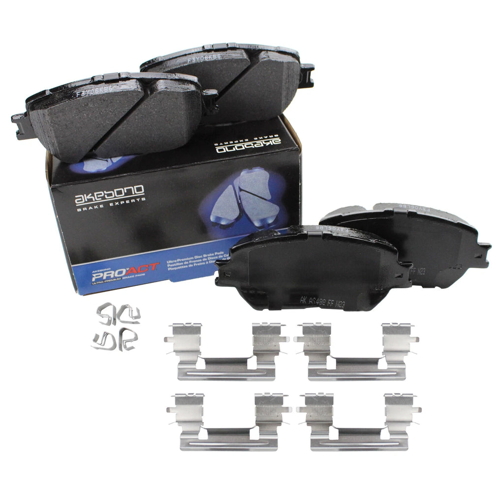 Set of 4 Akebono ProAct Front Ceramic Disc Brake Pads for Lexus GS300 IS250 (1998–2015)