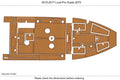 EVA Foam Teak Deck Flooring Pads for Lund Pro Guide 2075 (2016)