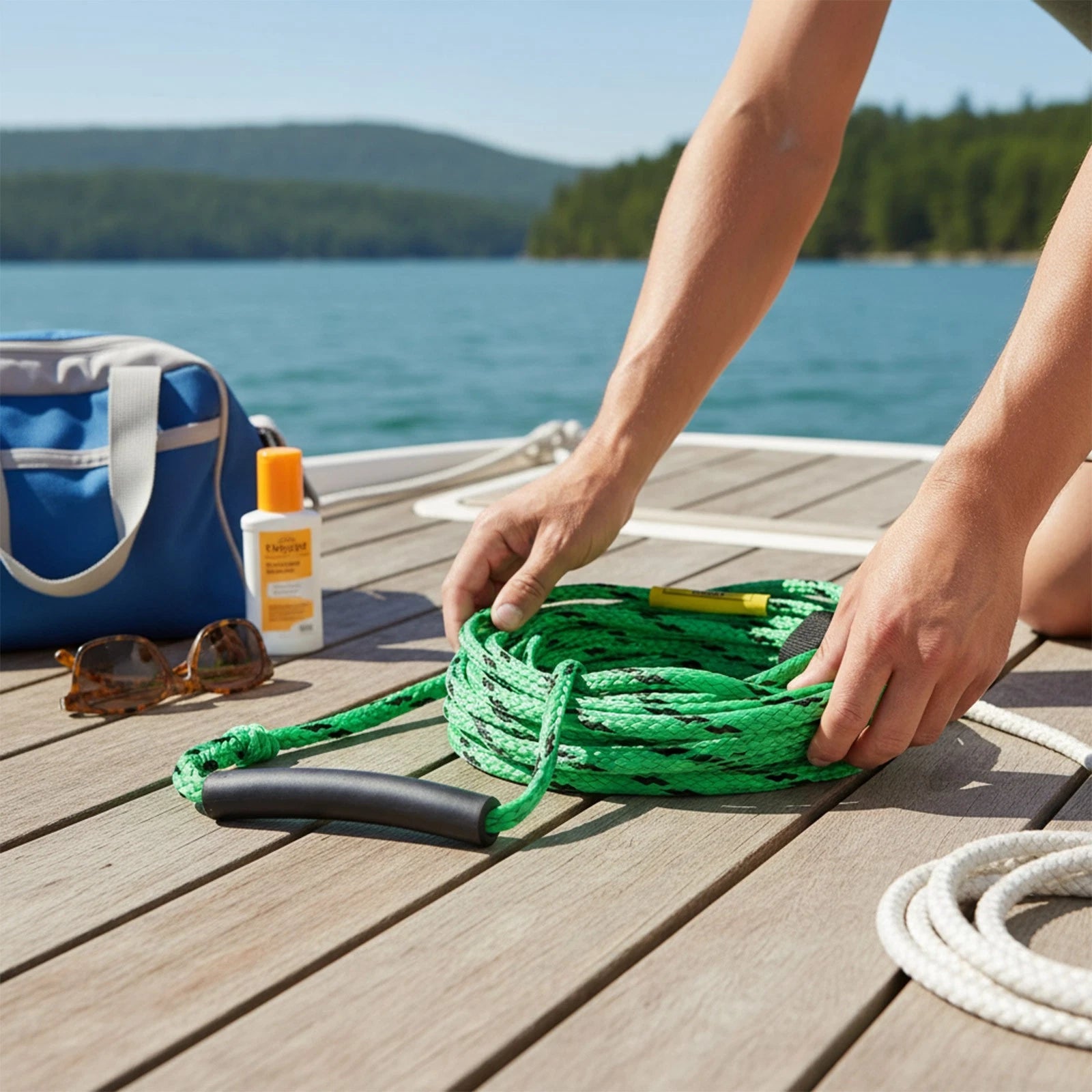 Tow Rope Tubing for Boats 2600 lbs Strength Coastal High-Salt Environment