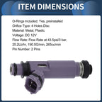 Fuel Injector No.BP6D-13-250A for Mazda Miata (2001–2005) 1.8L Purple