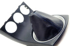 Shift Boot Cover for Nissan 350Z (2003–2008) Blue Stitch PVC Leather