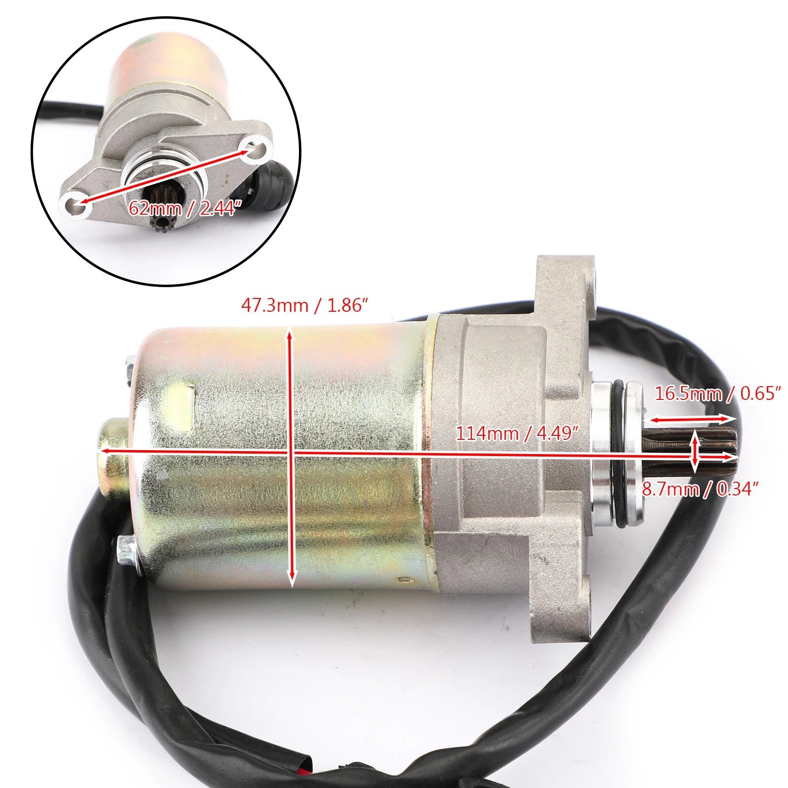 Starter Motor for Bombardier DS70 DS90 Mini 2-Stroke (2008–2018) V31200-DGF-000