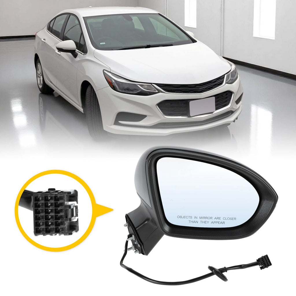 5Pin Right Passenger Side Door Mirror Gloss Black for Chevy Cruze (2016–2019)