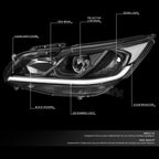 LED DRL Projector Headlights for Honda Accord EX SE (2016–2017)