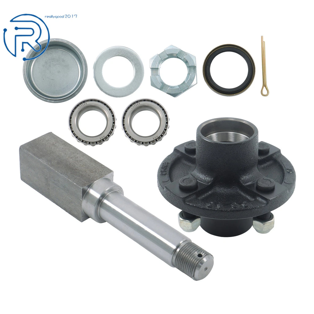 4 Lug Trailer Hub Kit & BT16 Spindle Bearing Kit for 2000 lbs Trailers (2000–2023)
