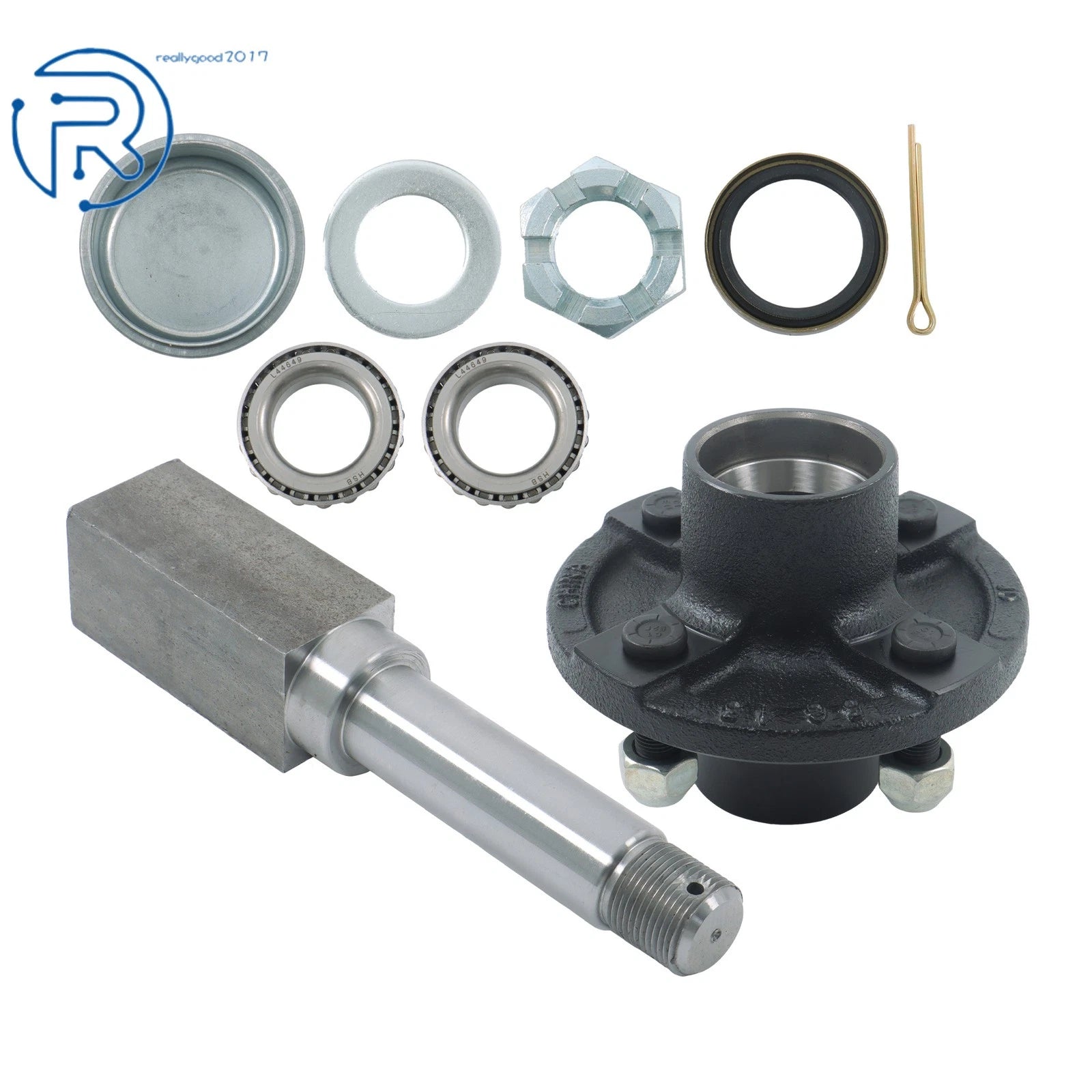 4 Lug Trailer Hub Kit & BT16 Spindle Bearing Kit for 2000 lbs Trailers (2000–2023)