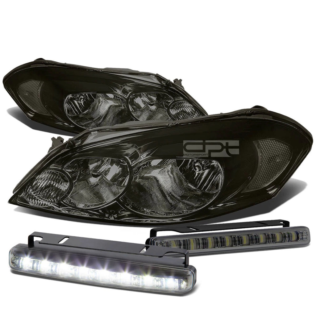Smoked Housing Tinted Headlight + Corner Signal + LED Fog Light Set for Impala (2006–2016)
