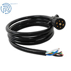 7-Pin 7-Way Trailer Cable Cord Wire Harness Plug Connector for RV Truck (6-16FT)