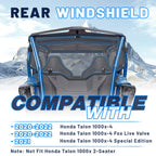 Smoke Rear Windshield for Honda Talon 1000X-4 (2020–2023)