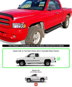 iBoard Black Running Boards for Dodge Ram 1500 2500 3500 (1994-2001)