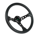 14" Black Aluminum Racing Steering Wheel for Universal Fit