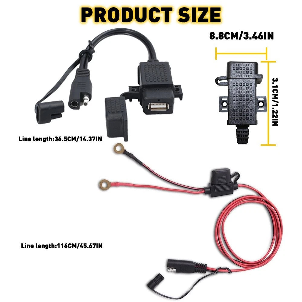 Dual USB Phone Charger for AUXITO Motorcycle (EXXI)