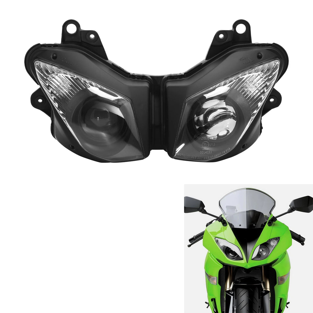 Front Headlight Assembly for Kawasaki Ninja ZX6R (2009–2012), ZX10R (2008–2010)