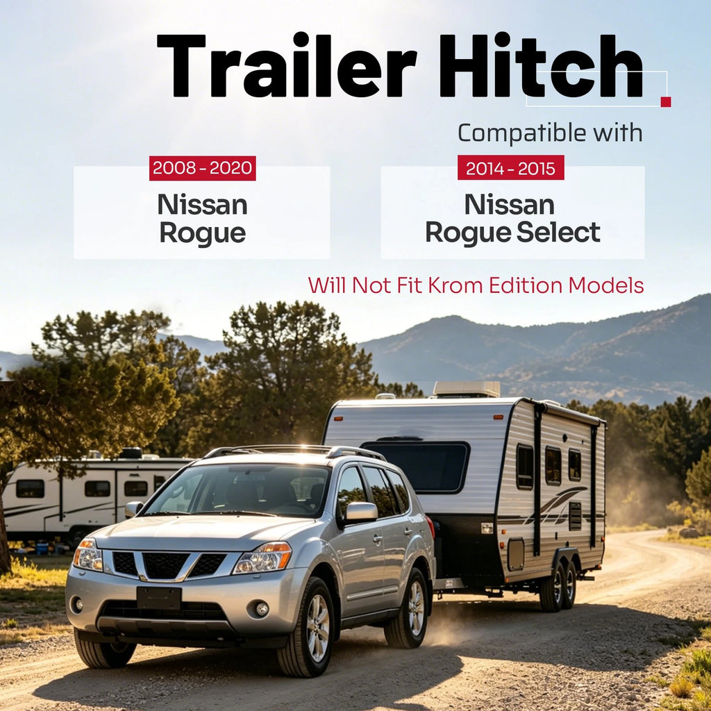 2" Trailer Hitch Receiver for Nissan Rogue (2008–2020) Rogue Select (2014–2015)