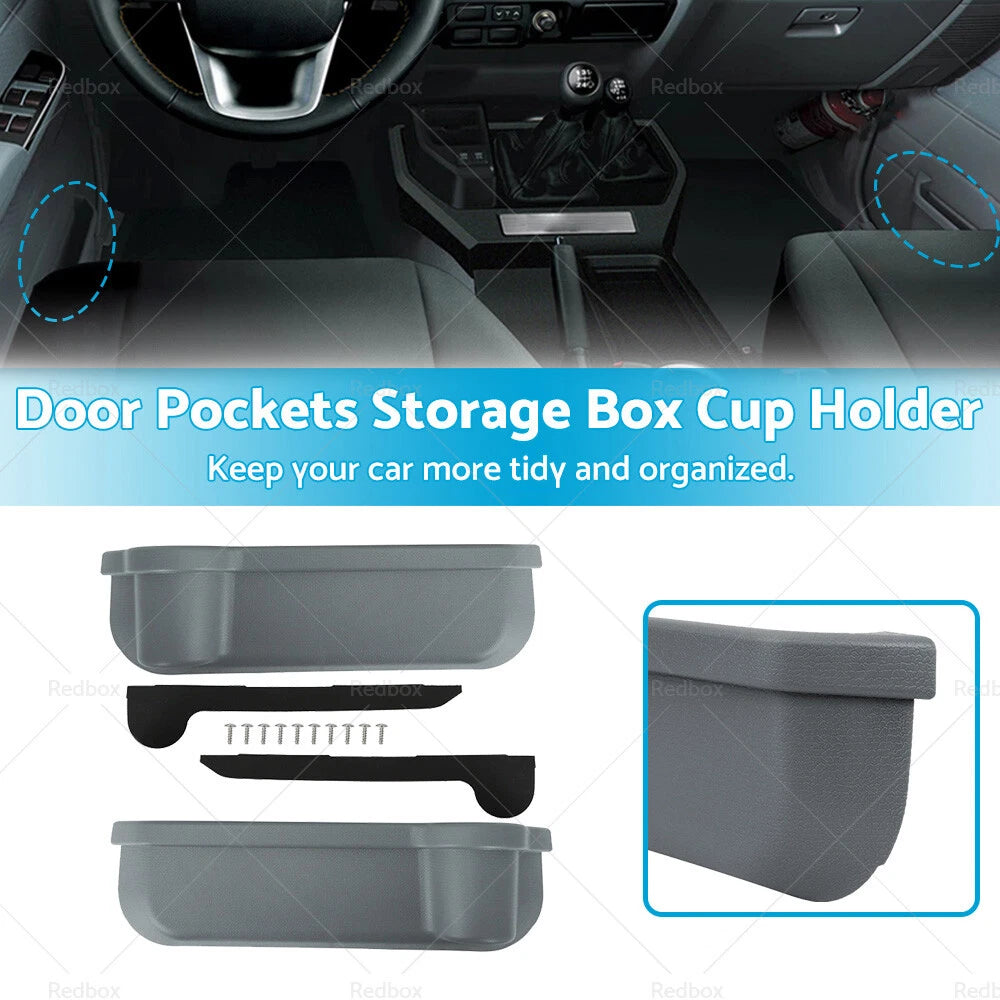 Door Pockets Storage Box for Toyota Land Cruiser 70 Series (2016–2023)