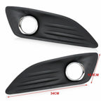 Pair Front Fog Light Cover Chrome Ring Trim for Ford Fiesta (2013–2017)