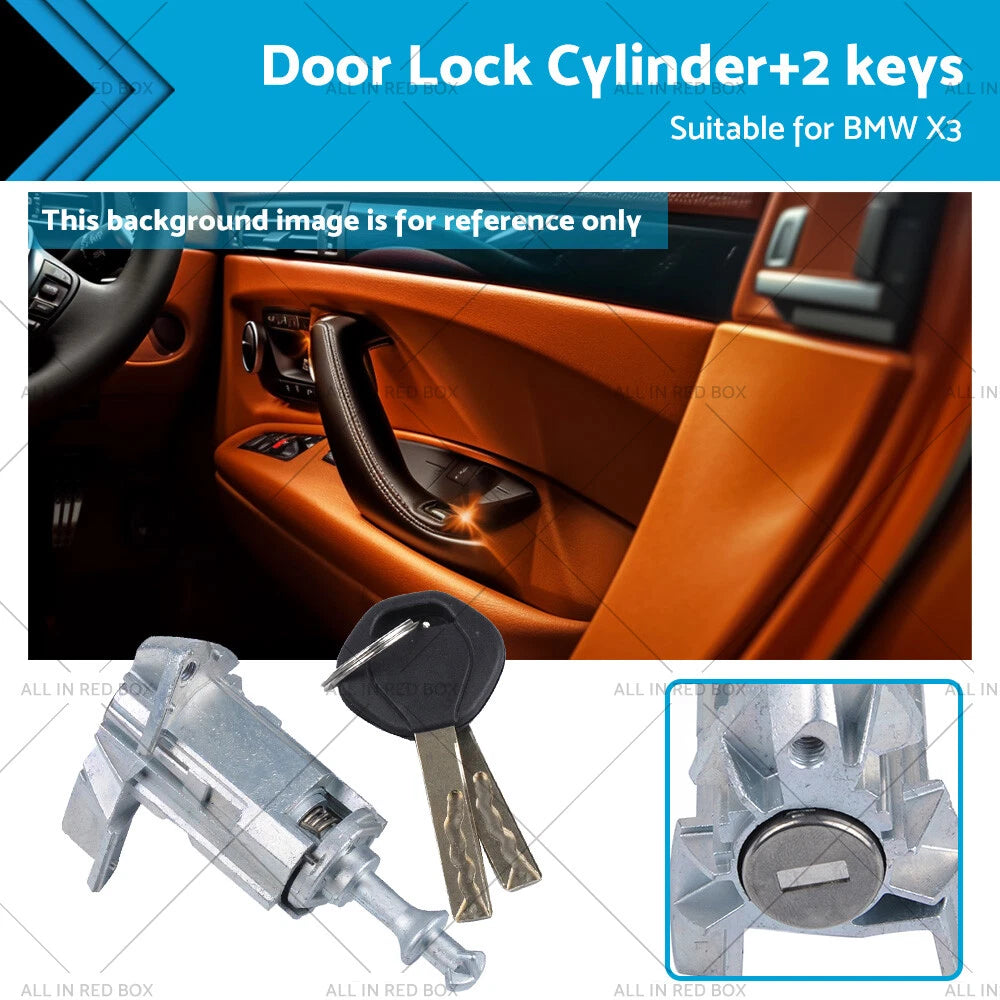 Front Left Side Door Lock Cylinder Barrel w/ Keys for BMW X3 (2003–2010)