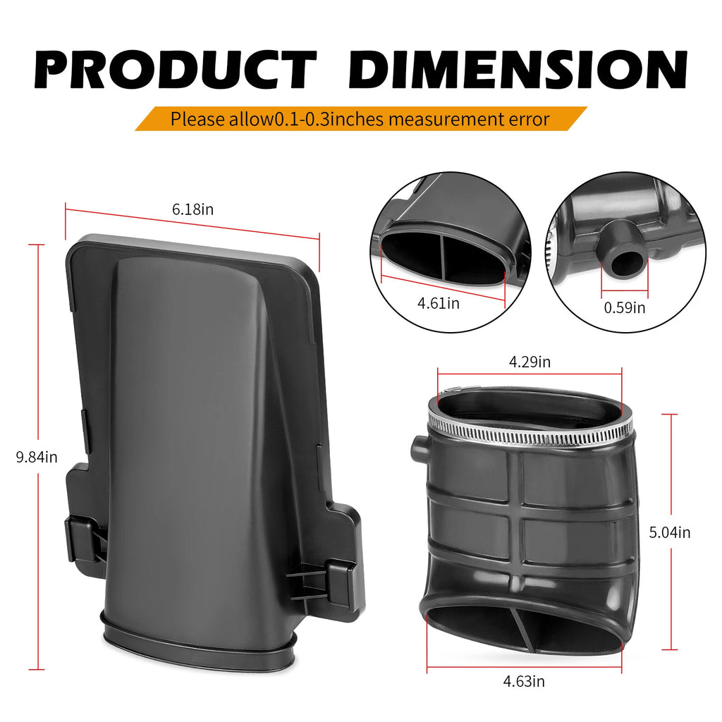 Air Box Cover Lid & Duct & Elbow Pipe for Yamaha Raptor 660R (2001–2005)