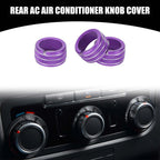 Set of 3 Rear AC Heat Temp Climate Switch Knob Covers for Dodge Durango (2011–2020) - Purple