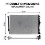 Aluminum Radiator for VW Jetta (2019–2021) & Audi A3 Sportback e-tron (2016–2018) 13827