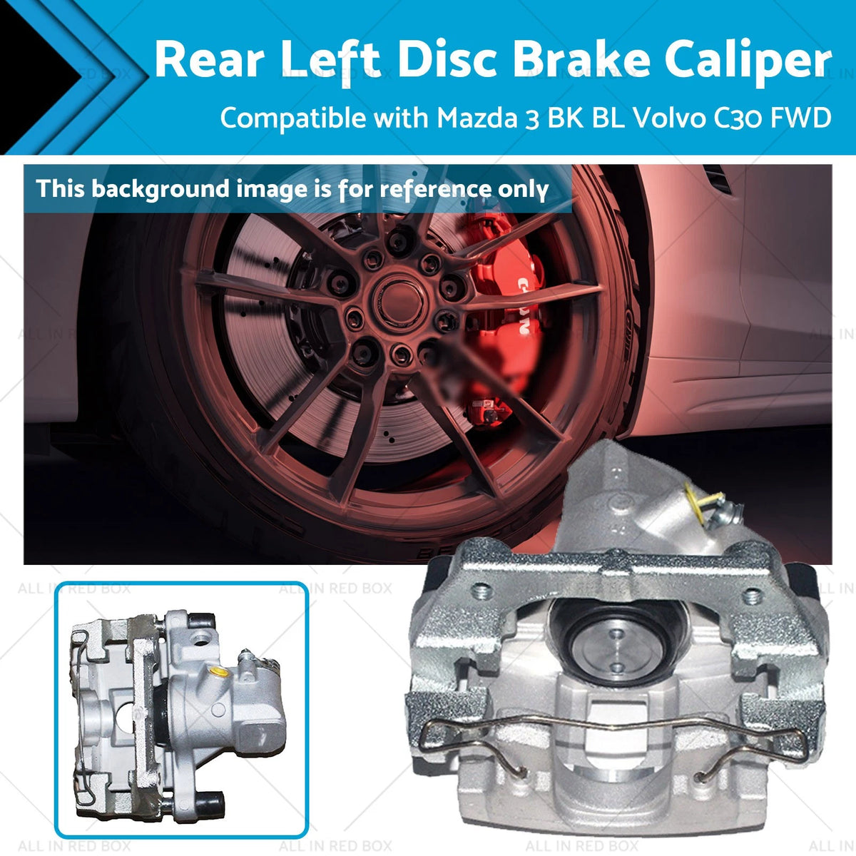 Rear Left Disc Brake Caliper for Volvo C30 (2007–2013), Mazda 3 (2003–2014)
