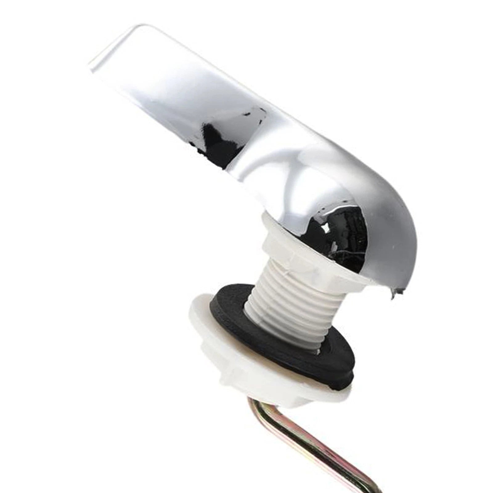 Toilet Tank Flush Lever Handle Assembly Chrome Finish for Universal Fit