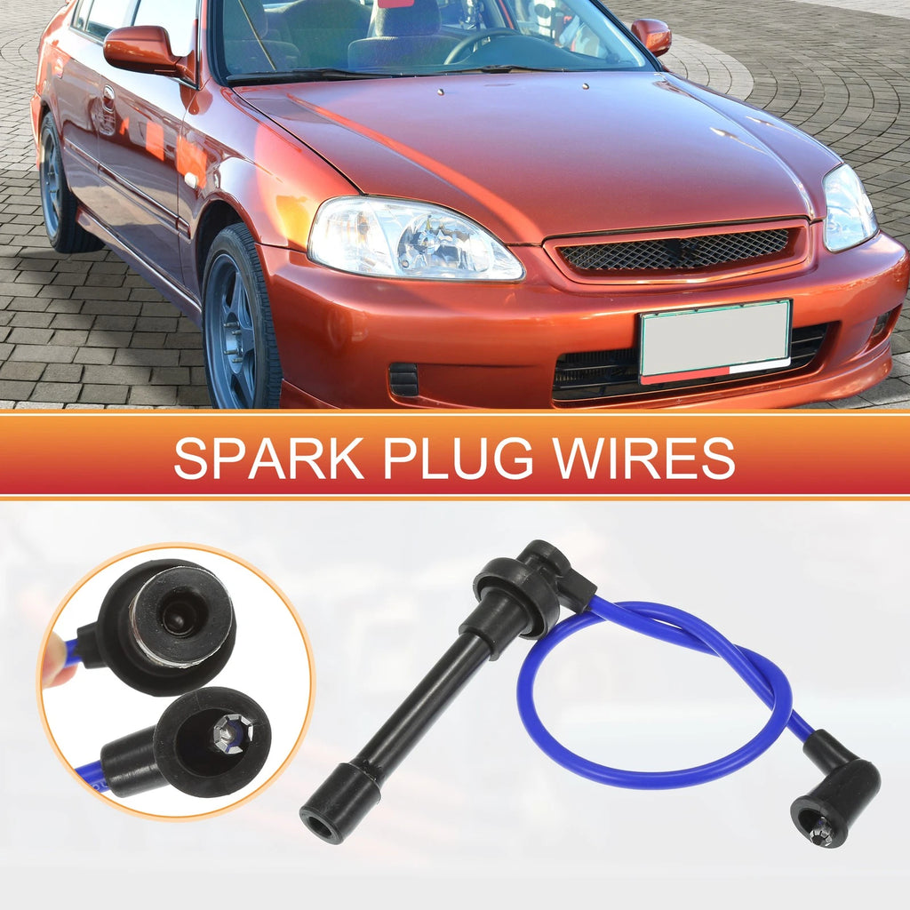 Set of 4 Spark Plug Wire Ignition Coil Cables No. 32722P2FA01 for Honda Civic (1992–2000)