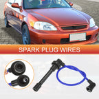 Set of 4 Spark Plug Wire Ignition Coil Cables No. 32722P2FA01 for Honda Civic (1992–2000)