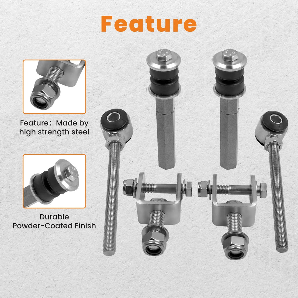 Set of 4 Sway Bar End Links for GMC Sierra Silverado 1500/2500 HD (2007–2023)