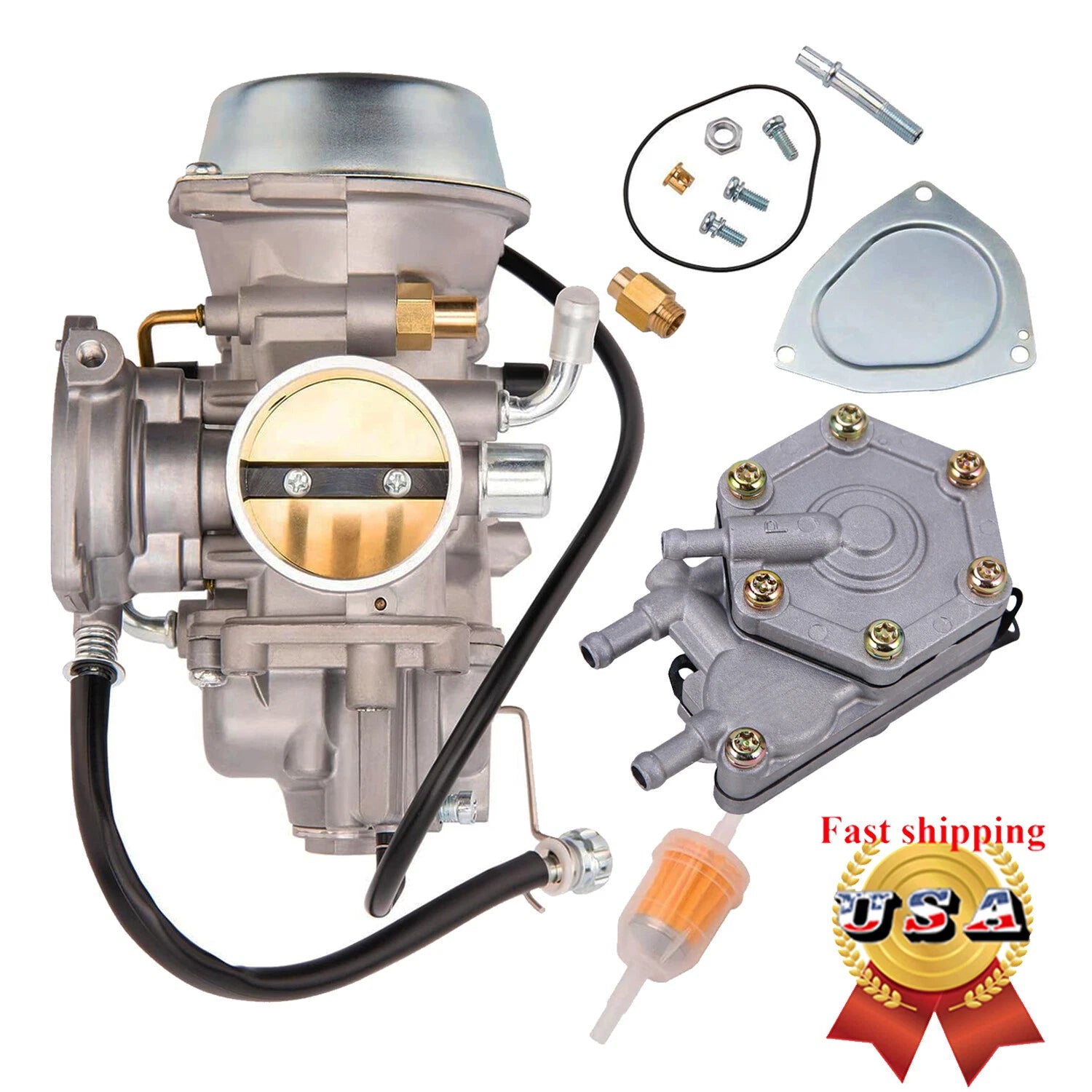 Carburetor & Fuel Pump Kit for Polaris ATP Scrambler Sportsman Worker 500 (2000–2006)