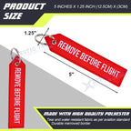 Embroidered Jet Tag Keychain for Backpack Biker Motorcycle Scooter (1pc)