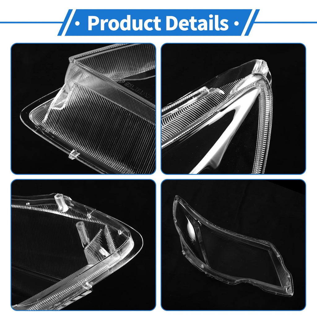 1 Pcs Headlight Lens Cover for Subaru Forester (2009–2012) PC Clear