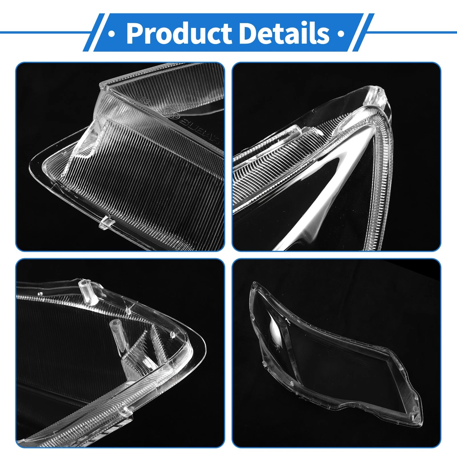 1 Pcs Headlight Lens Cover for Subaru Forester (2009–2012) PC Clear