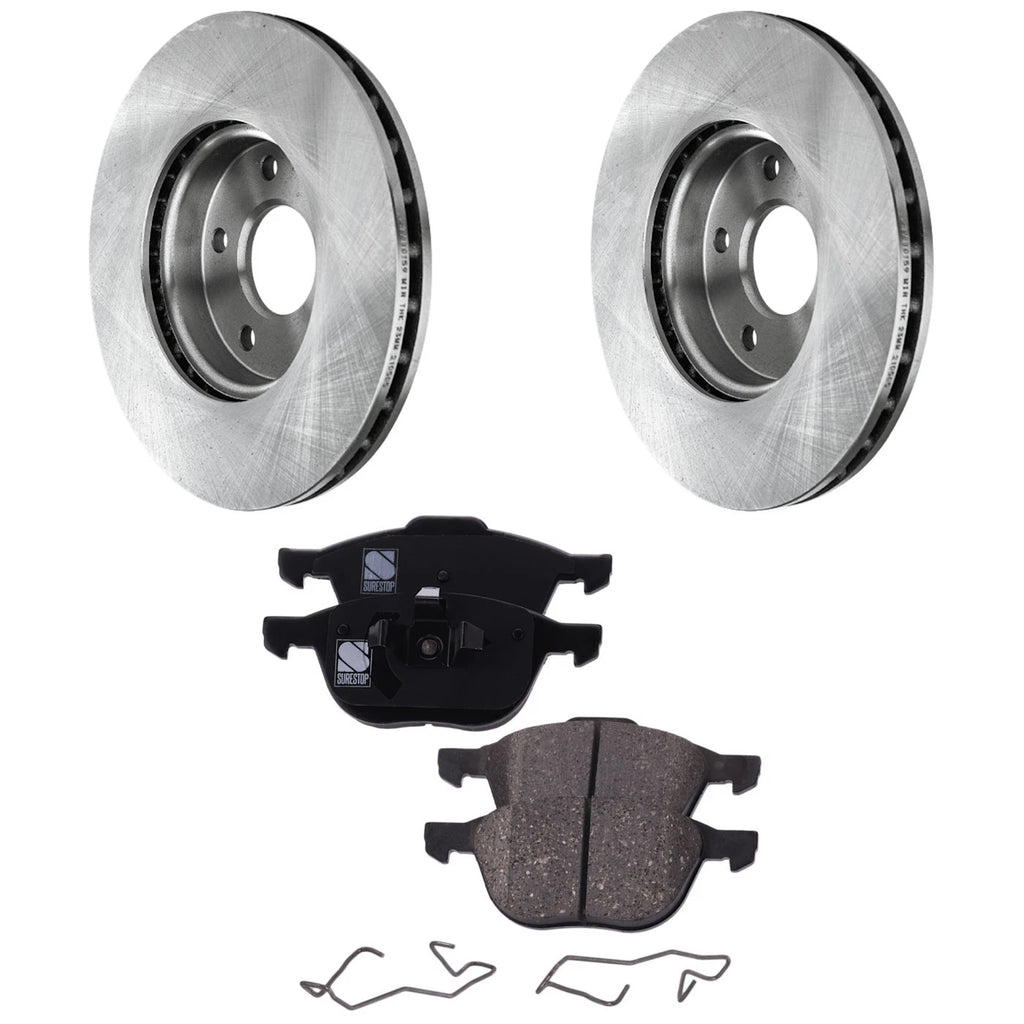 Front Brake Disc and Pad Kit for Volvo S40 (2004–2011) Ceramic