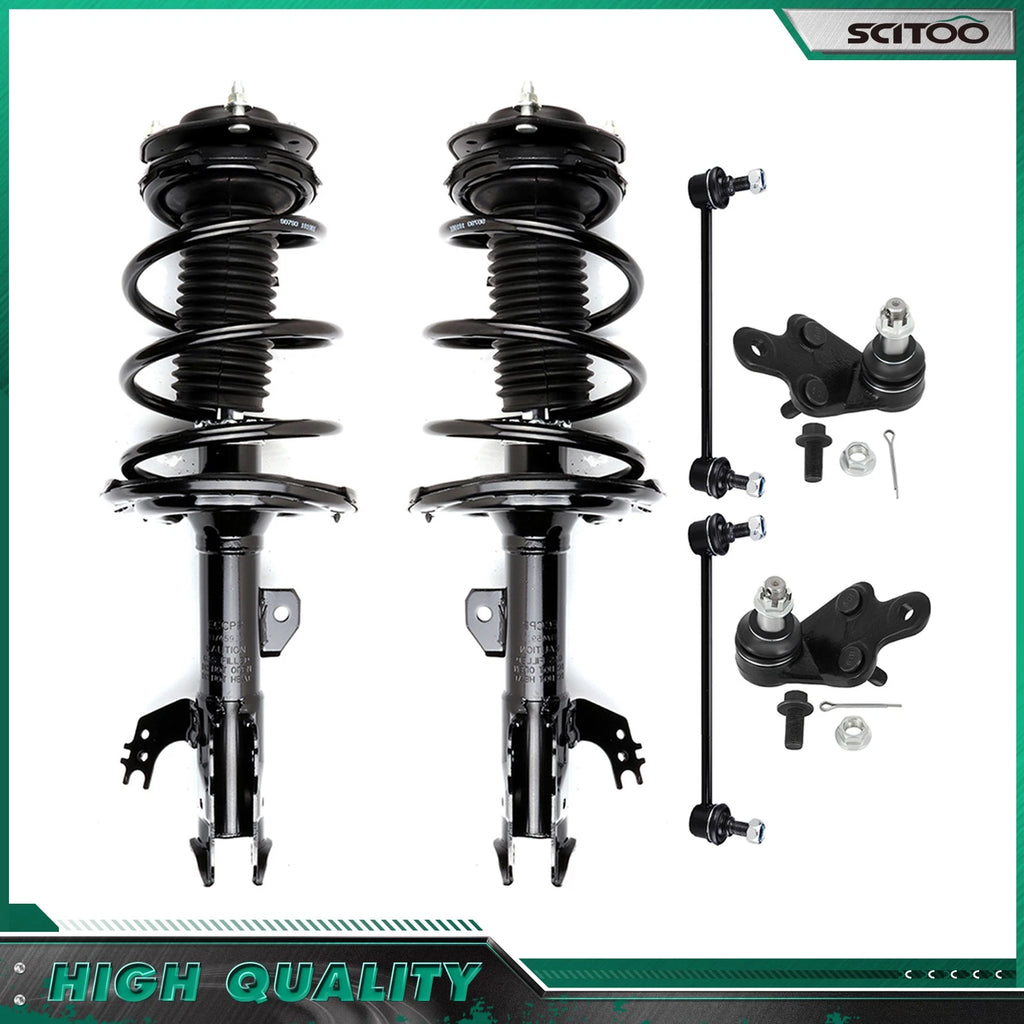 Front Struts w/Spring Sway Bars Ball Joints Kit for Toyota Camry (2012–2017)