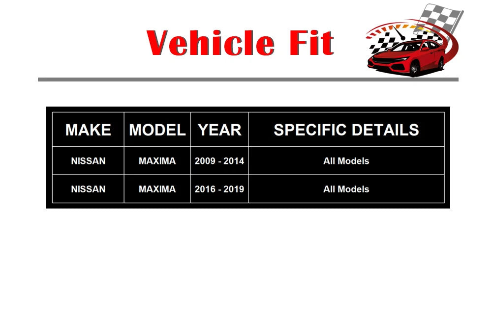 Front Drilled Disc Rotors & Ceramic Pads for Nissan Maxima (2009-2014, 2016-2019)