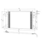 Replacement A/C Condenser with TOC Repair for 2006-2009 Ford Fusion