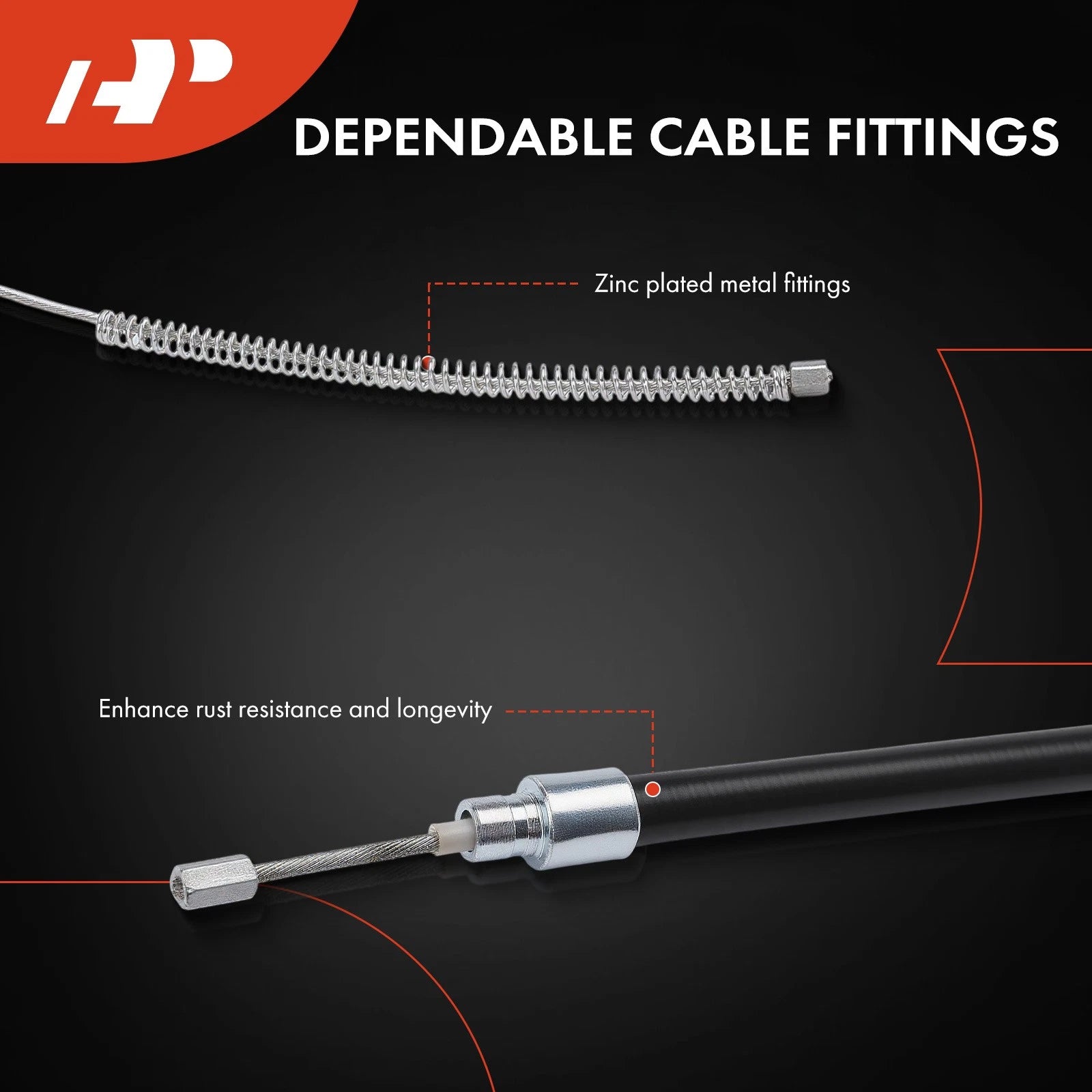 Rear Left Parking Brake Cable for Chevy Express 2500 GMC Savana 2500 (2003–2014)