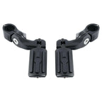 1-1/4" Matte Black Angled Highway Engine Guard Foot Peg Mount for Harley