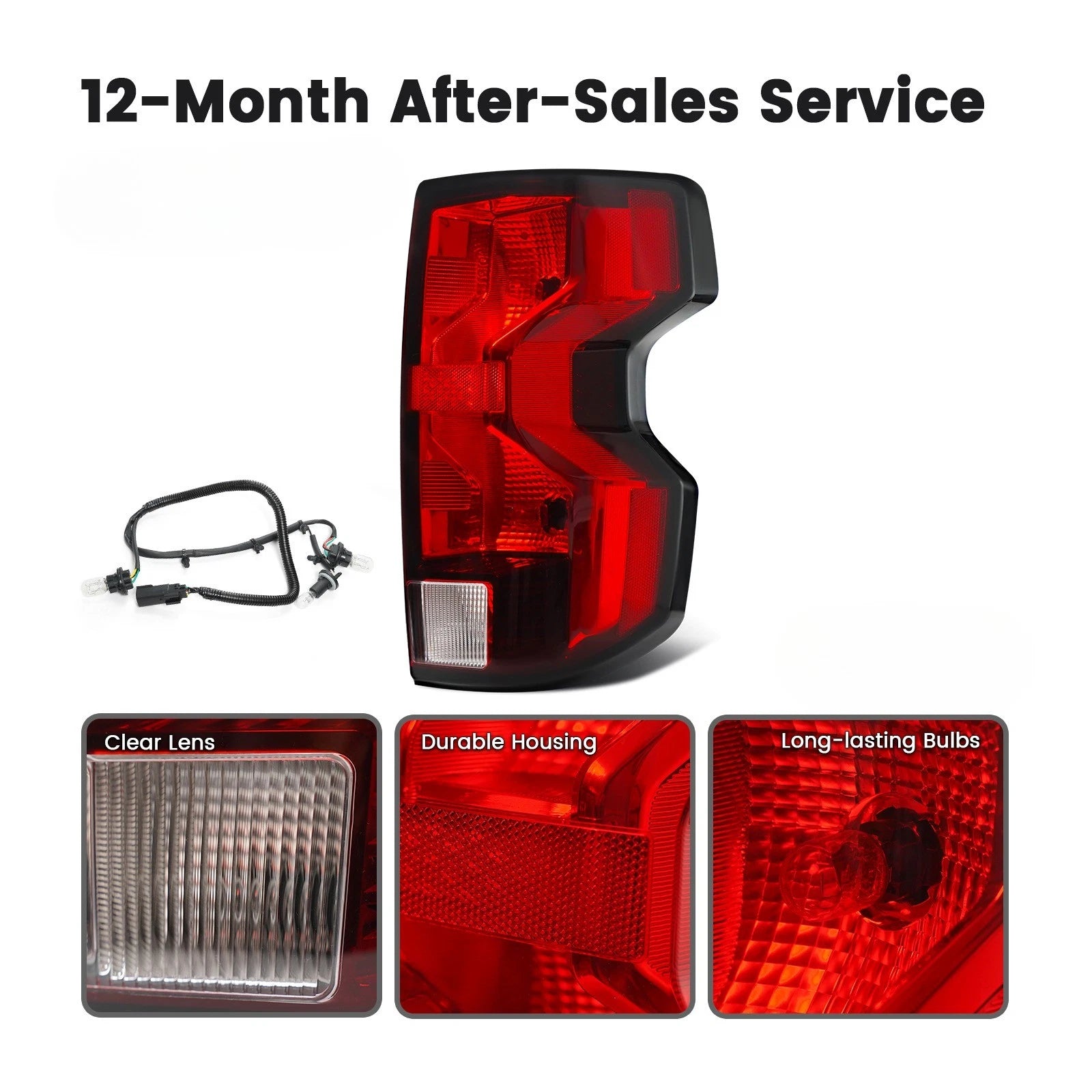 Halogen Tail Light with Bulb Right for Chevy Colorado WT/LT/Trail Boss (2023–2026)