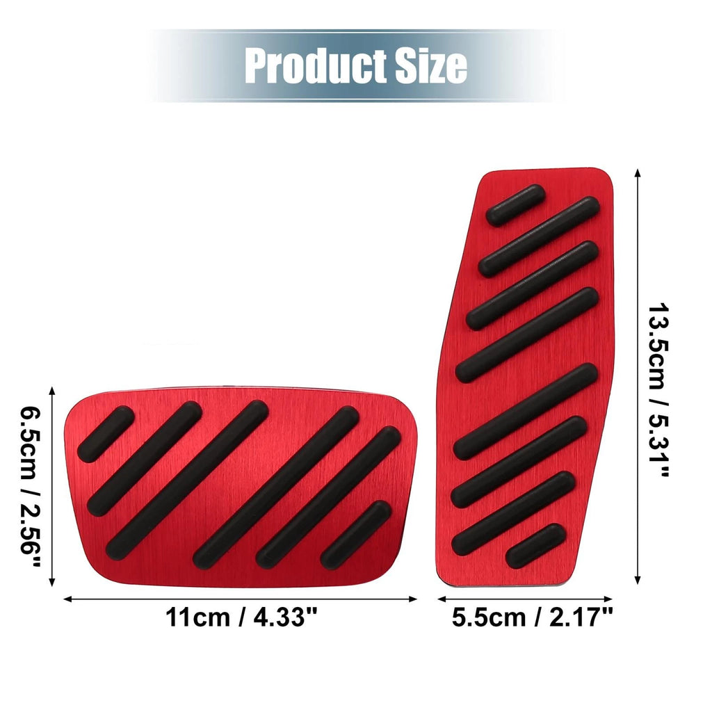 Gas Brake Foot Pedal Cover Kit for Chevrolet Impala (2015–2020) Anti Slip Red