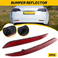 2X Red Rear Bumper Reflector Side Marker Light Cover for Tesla Model 3 (2017–2023)
