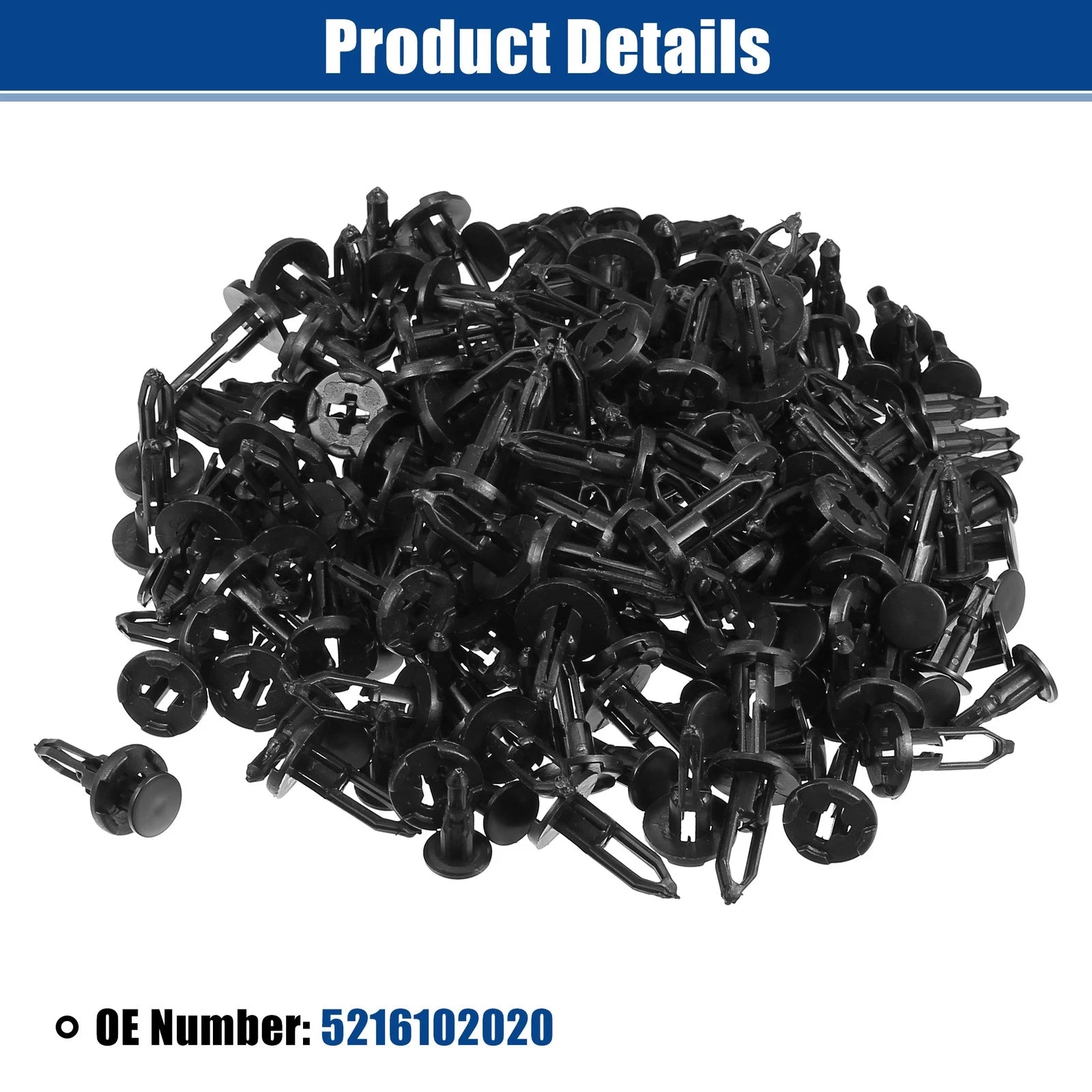100Pcs Front Bumper Retainers Clip for Toyota Corolla (2019–2022) No. 5216102020