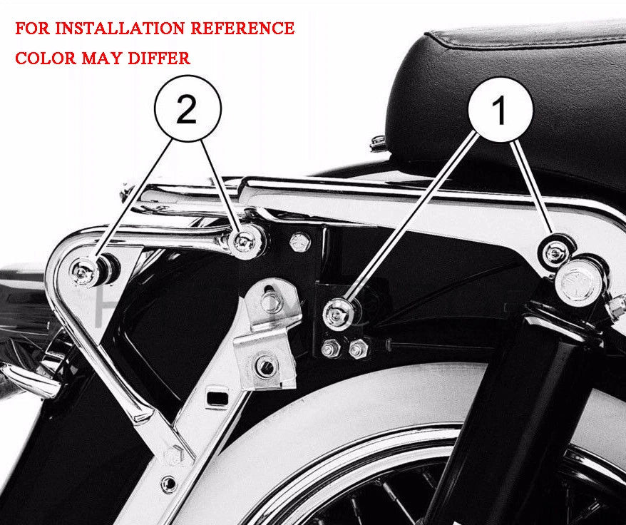 Detachable Luggage Rack Docking Hardware Kit for Harley Touring (1997–2008)