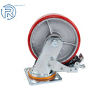 Set of 4 Heavy Duty Metal Caster Wheels 6 Inch Swivel & Lock