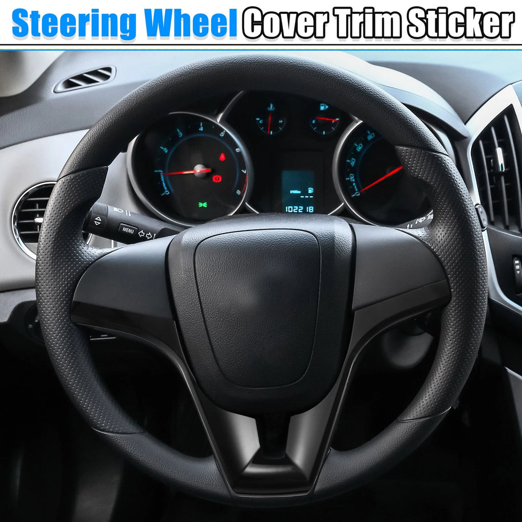 Steering Wheel Cover Trim for Chevrolet Cruze (2010–2015) Black ABS Plastic