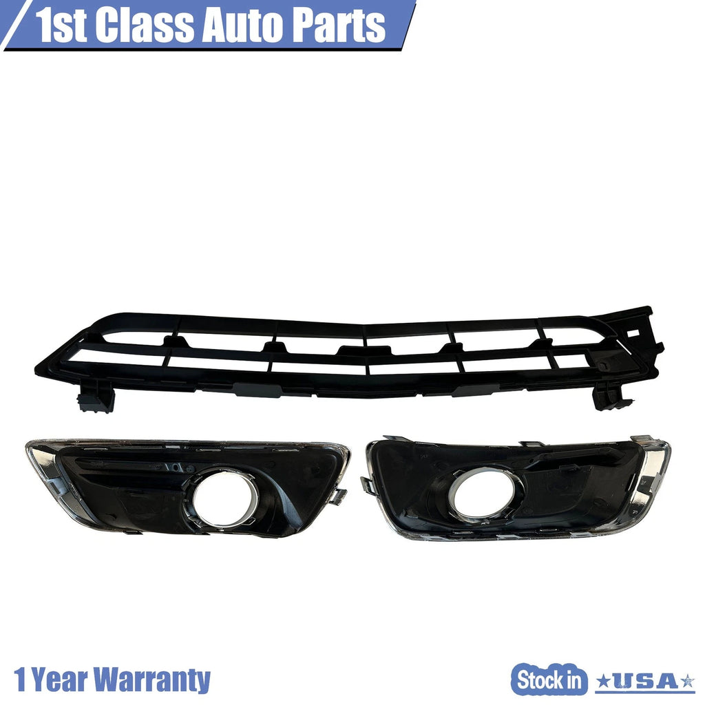 Front Lower Bumper Grill with Fog Light Covers for Chevy Malibu (2013–2015)